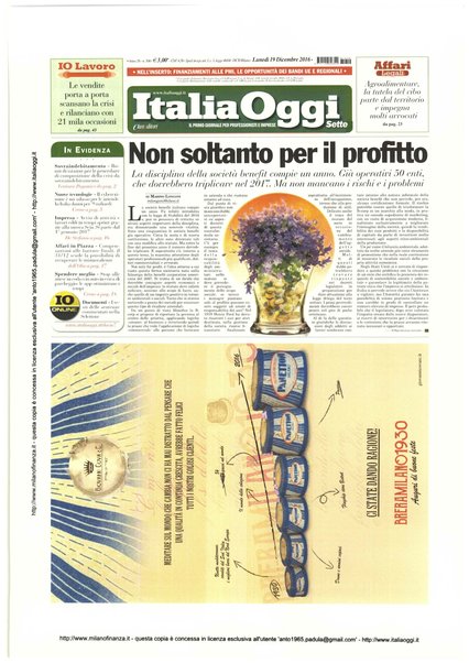 Italia oggi : quotidiano di economia finanza e politica